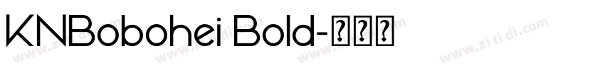 KNBobohei Bold字体转换